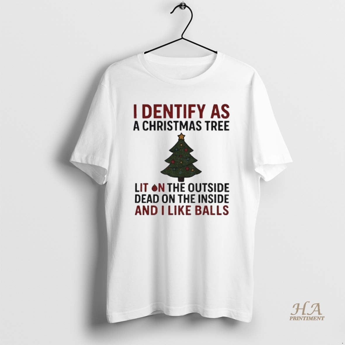 Official I Dentify As A Christmas Tree Lit On The Outside Dead On The Inside T-Shirts, Hoodie, Sweatshirt | InkNestWear.com