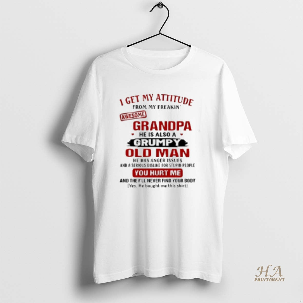 Official I Get My Attitude From My Freakin Awesome Grandpa T-Shirts, Hoodie, Sweatshirt | InkNestWear.com