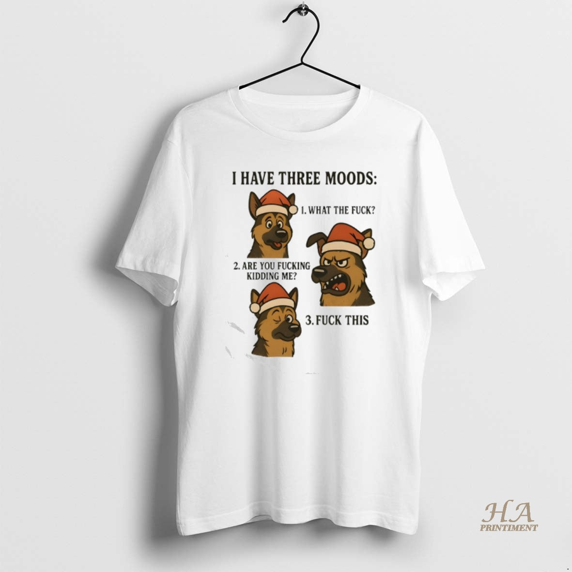 Official I Have Three Moods What The Fuck Are You Fucking Kidding Me Christmas T-Shirts, Hoodie, Sweatshirt | InkNestWear.com
