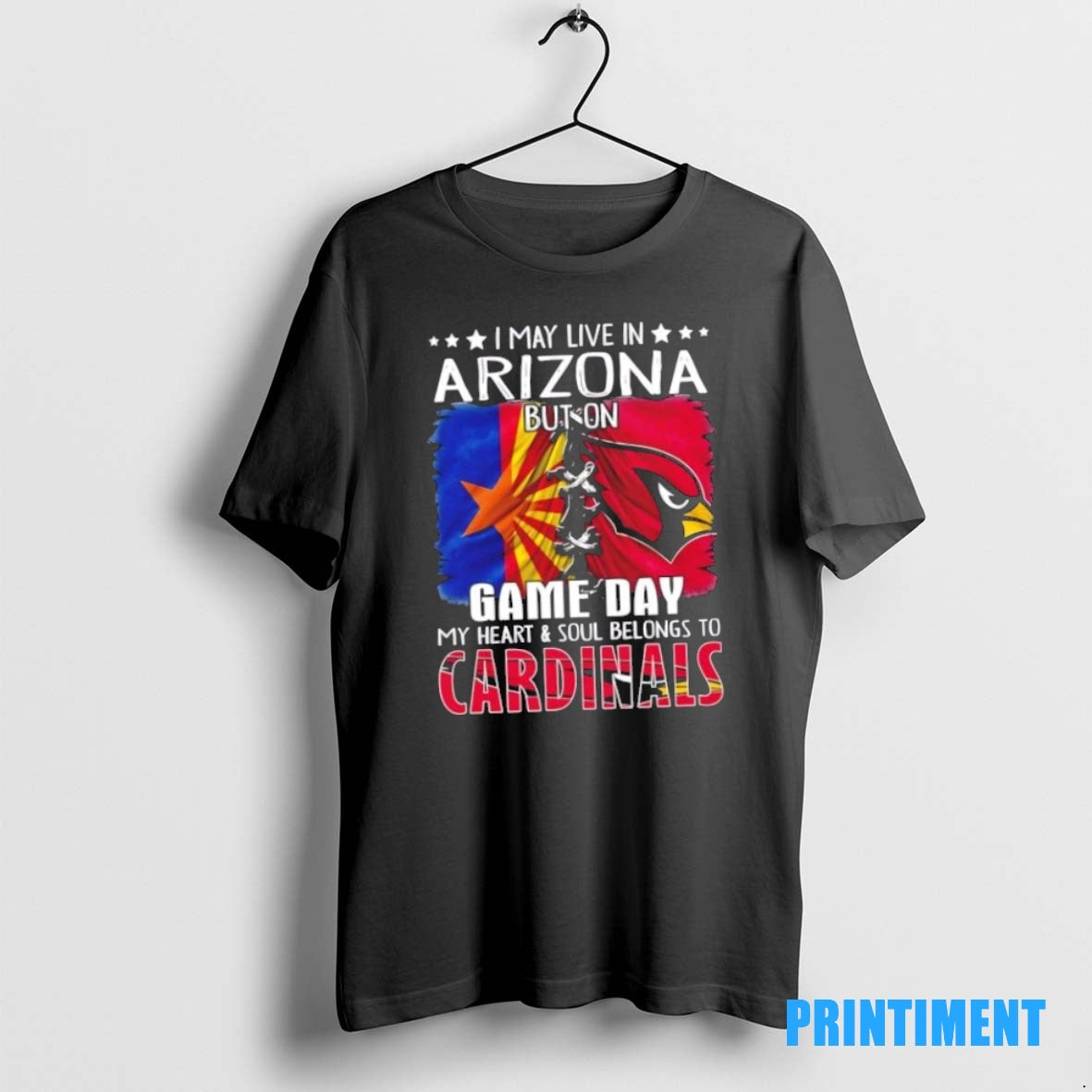 Official I May Live In Arizona But On Gameday My Heart And Soul Belongs To T-Shirts, Hoodie, Sweatshirt | InkNestWear.com