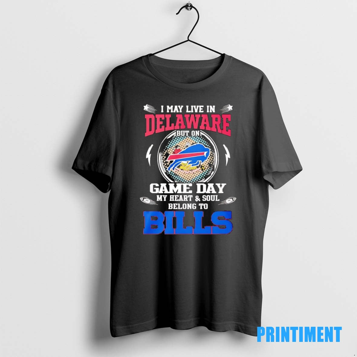 Official I May Live In Delaware But On Game Day My Heart And Soul Belong T-Shirts, Hoodie, Sweatshirt | InkNestWear.com