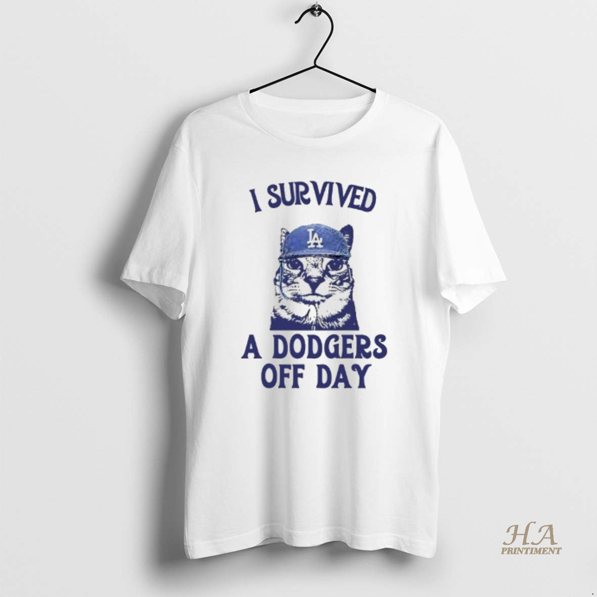 Official I Survived A Dodgers Off Day Cat Meme T-Shirts, Hoodie, Sweatshirt | InkNestWear.com