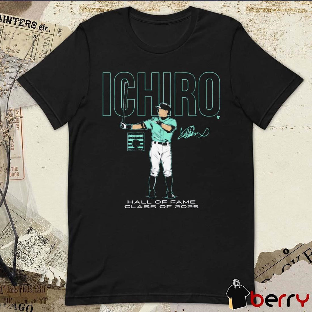 Ichiro Suzuki Seattle Mariners MLB National Baseball Hall of Fame Inductee Class of 2025 Signature t-shirt