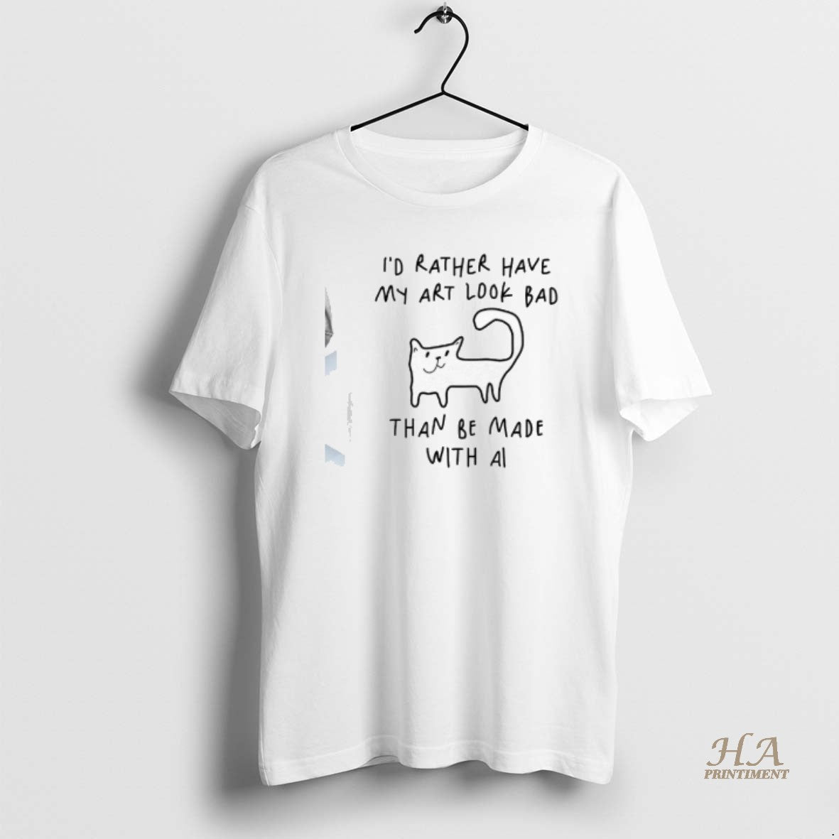 Official Id Rather Have My Art Look Bad Than Be Made With Ai Cat T-Shirts, Hoodie, Sweatshirt | InkNestWear.com