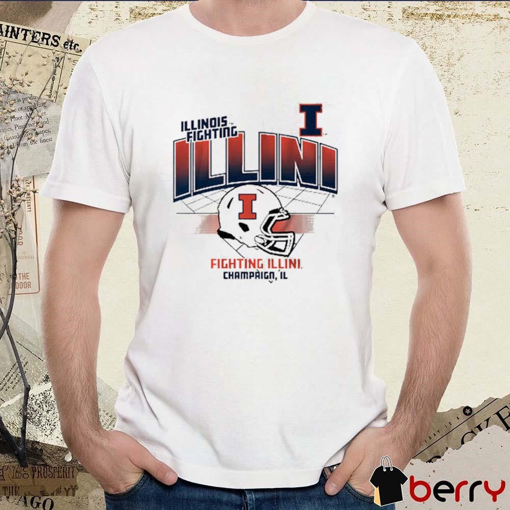 Illinois Fighting Illini Football Helmet Grid t-shirt