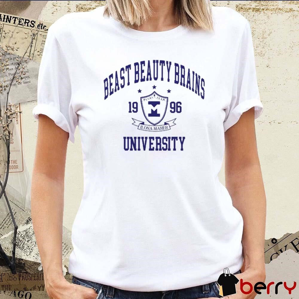 Ilona Maher Beast Beauty Brains University 1996 t-shirt