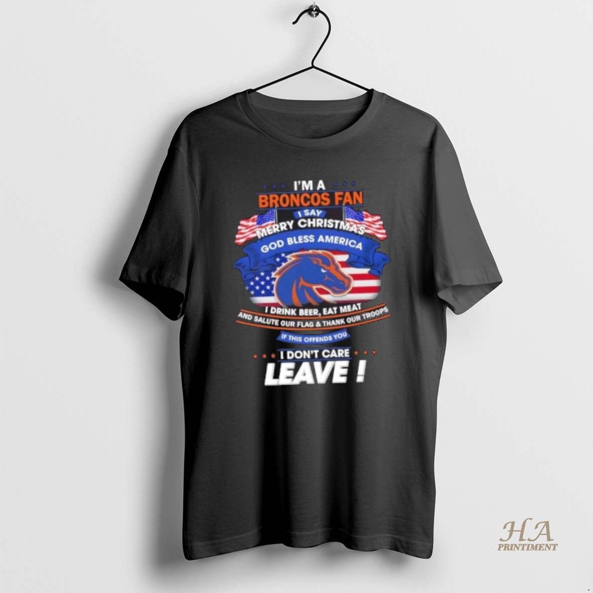 Official Im A Boise State Broncos Fan I Say Merry Christmas God Bless America T-Shirts, Hoodie, Sweatshirt | InkNestWear.com