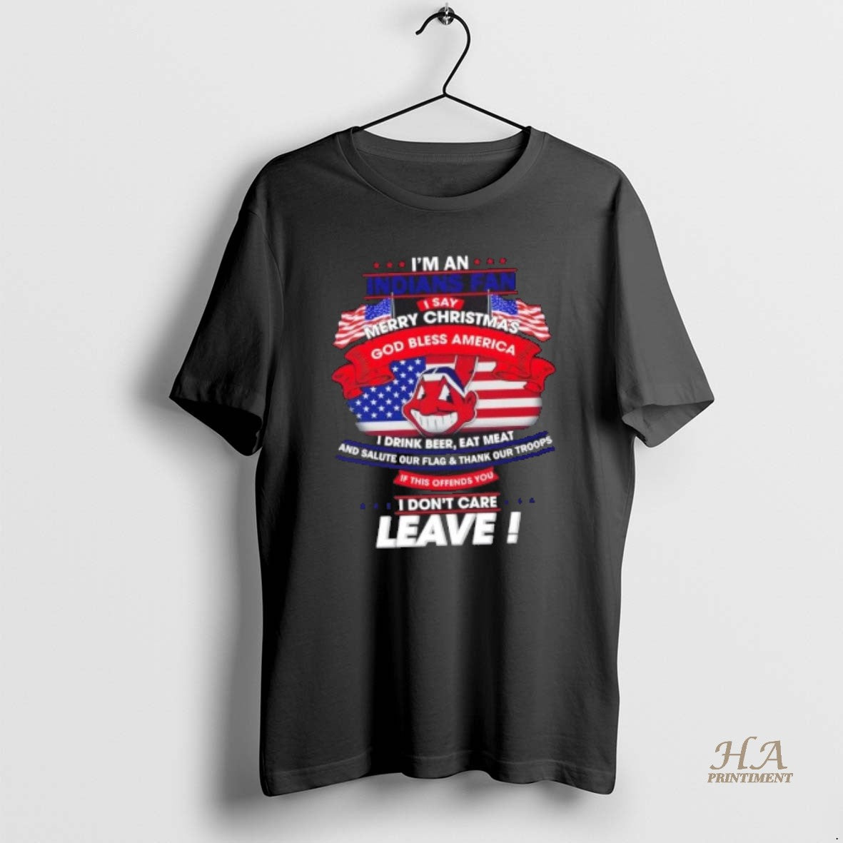 Official Im A Cleveland Indians Fan I Say Merry Christmas God Bless America I Dont T-Shirts, Hoodie, Sweatshirt