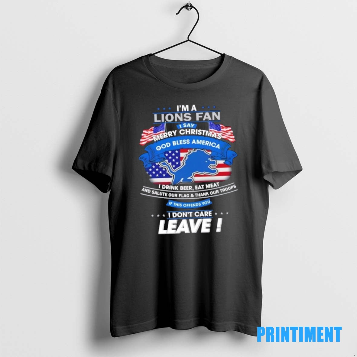 Official Im A Detroit Lions Fan I Say Merry Christmas God Bless America I Dont T-Shirts, Hoodie, Sweatshirt | InkNestWear.com