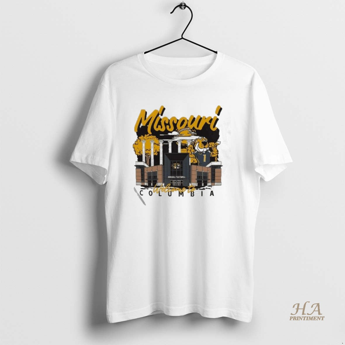 Official Image One Natural Missouri Tigers Comfort Colors Hand Drawn Campus Stack T-Shirts, Hoodie, Sweatshirt
