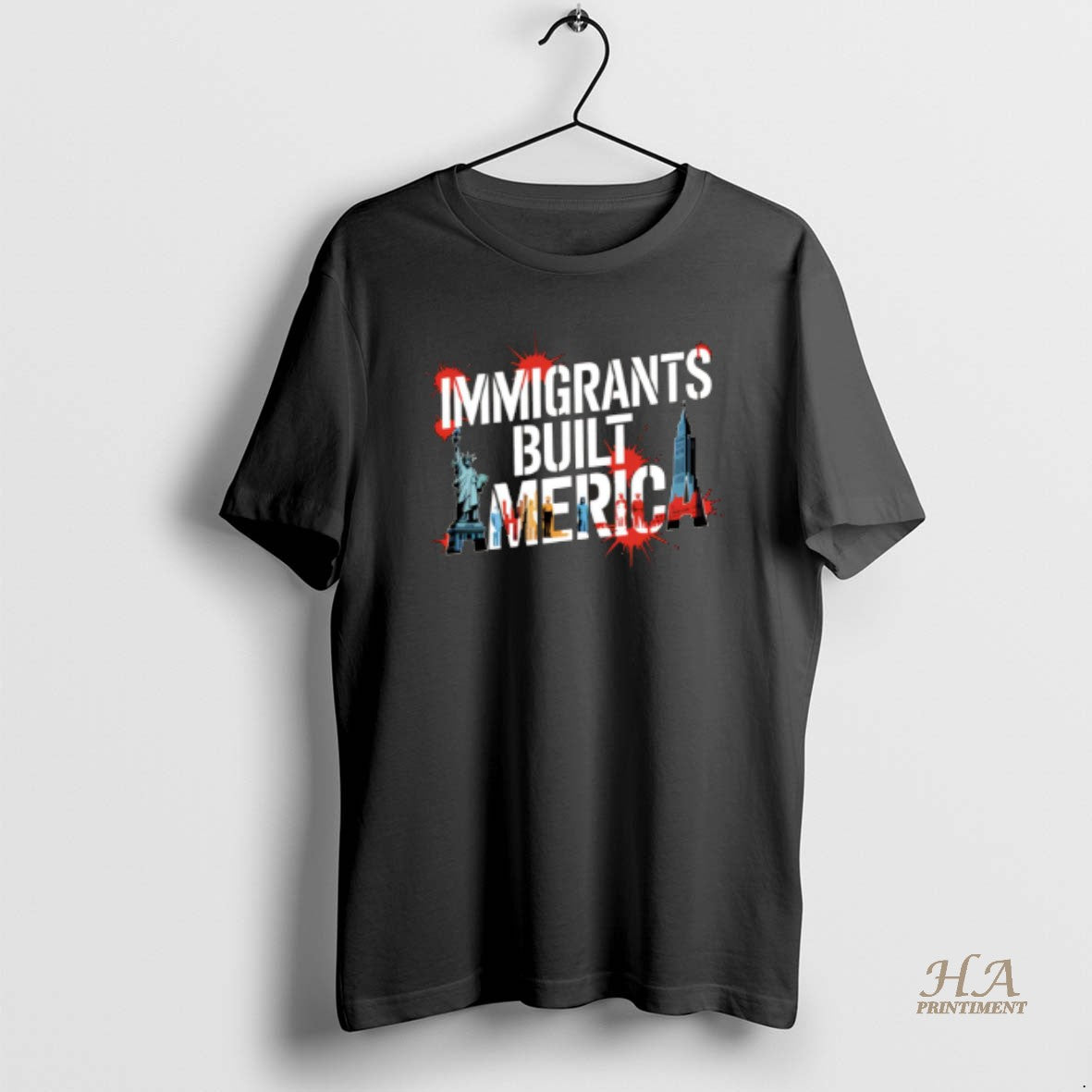 Official Immigrants Built America Black Men Teemoonley Men T-Shirts, Hoodie, Sweatshirt | InkNestWear.com