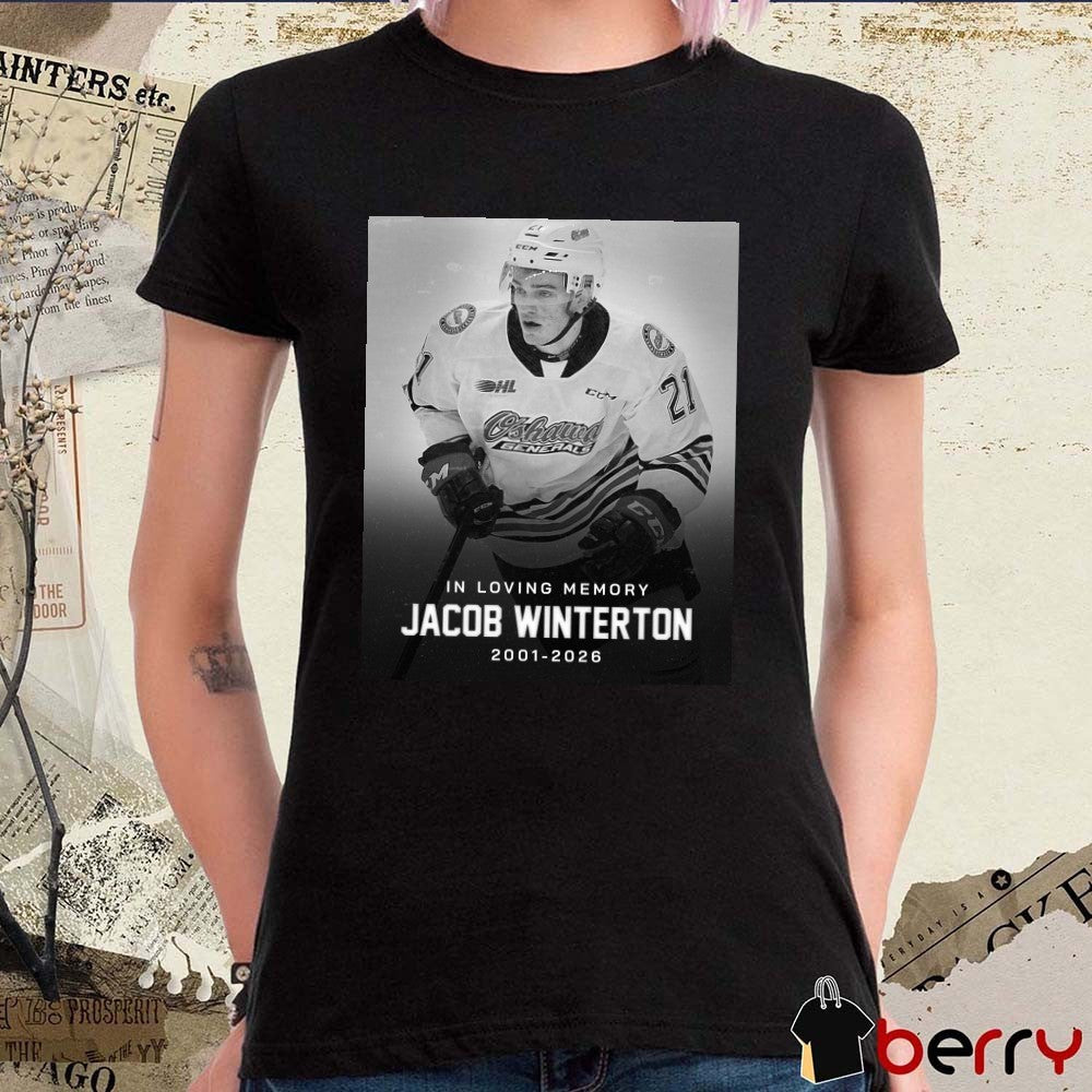In Loving Memory Jacob Winterton 2001 – 2026 Oshawa Generals t-shirt