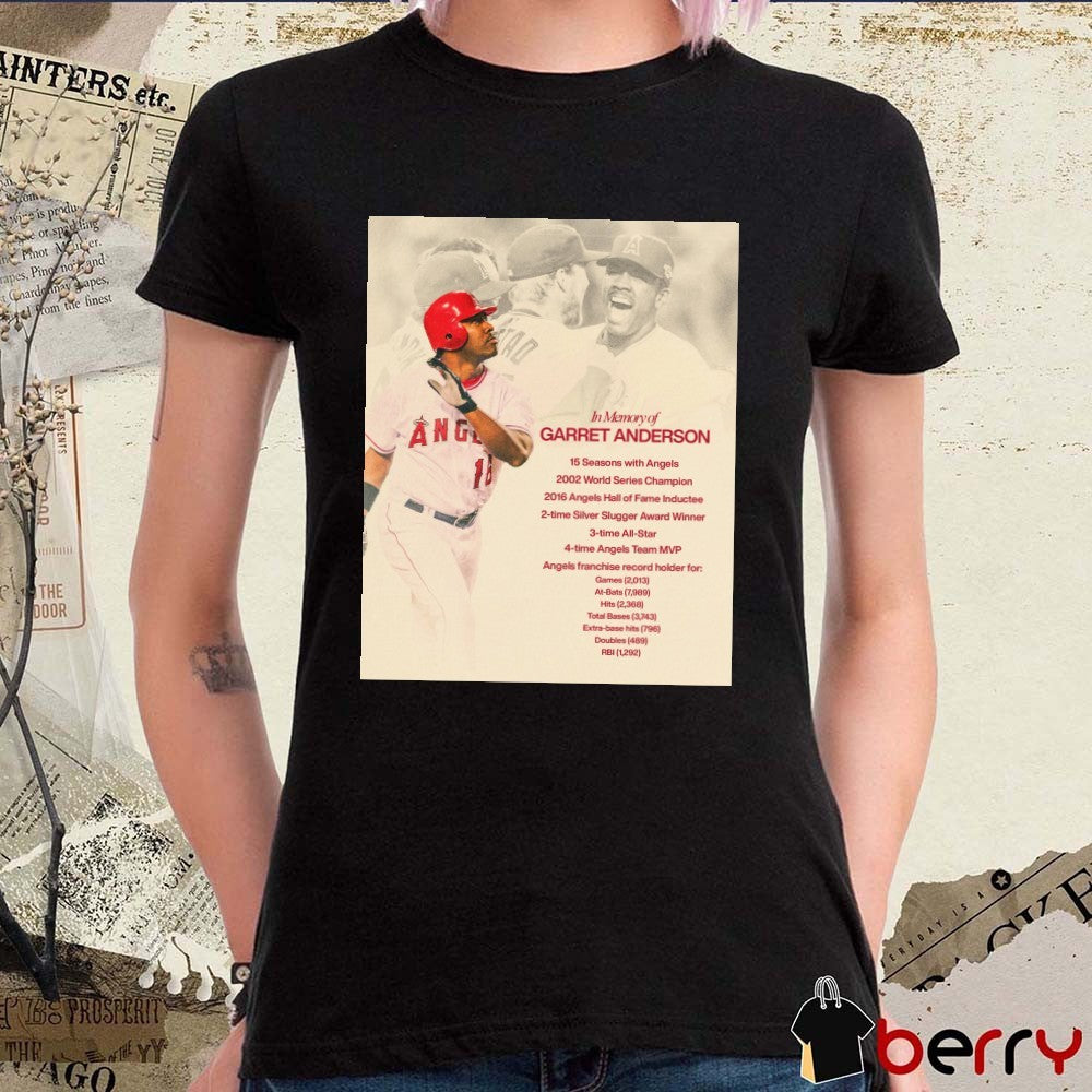 In Memory Of Garret Anderson Los Angeles Angels Poster t-shirt