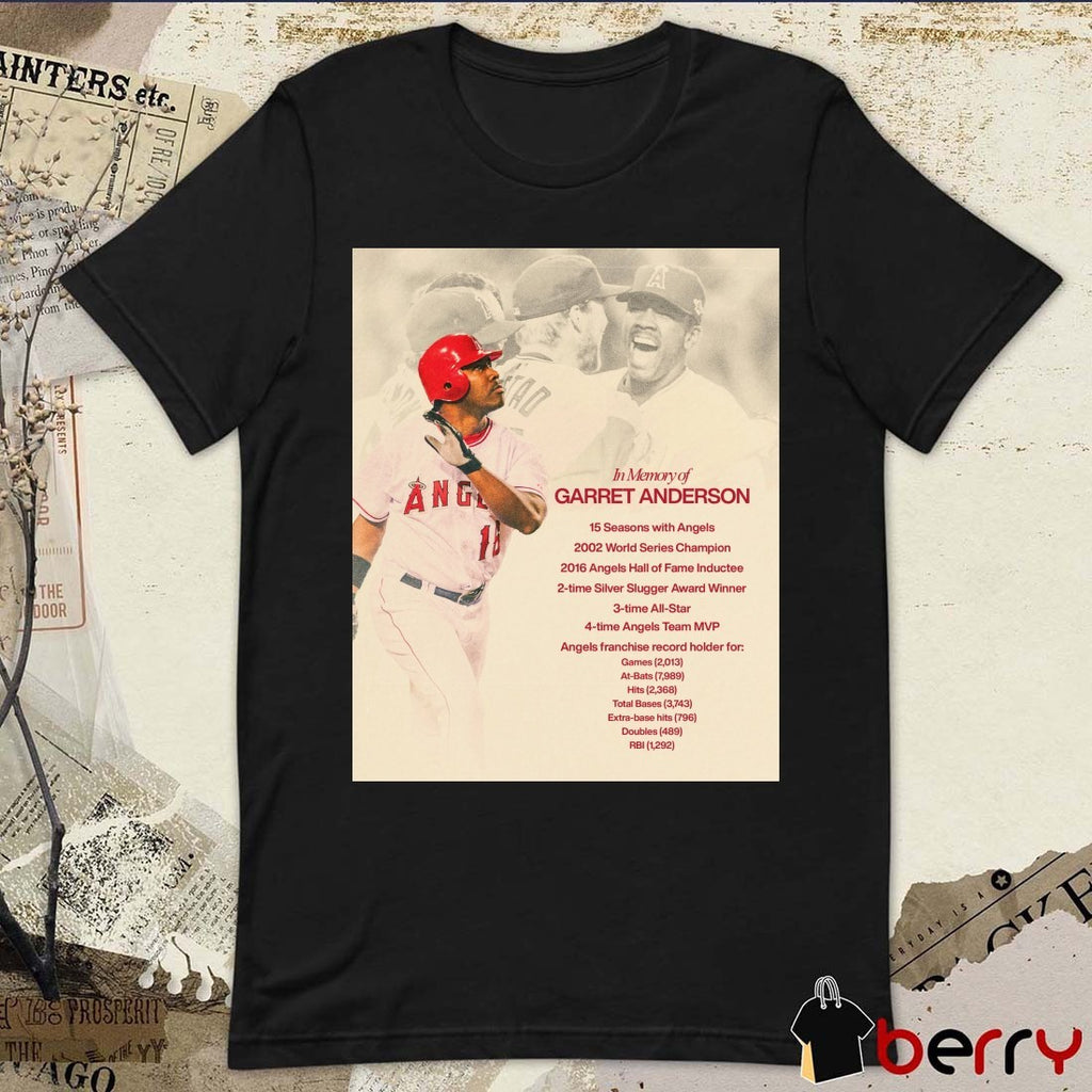 In Memory Of Garret Anderson Los Angeles Angels Poster t-shirt