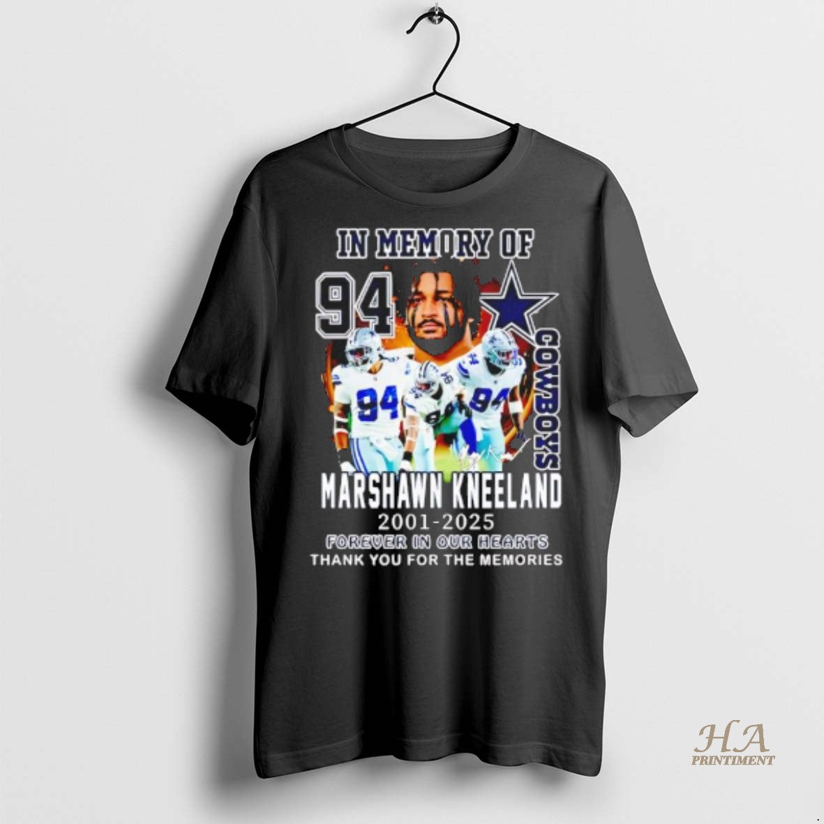 Official In Memory Of Cowboys Marshawn Kneeland 2021 2025 Forever In Our Hearts Black T-Shirts, Hoodie, Sweatshirt