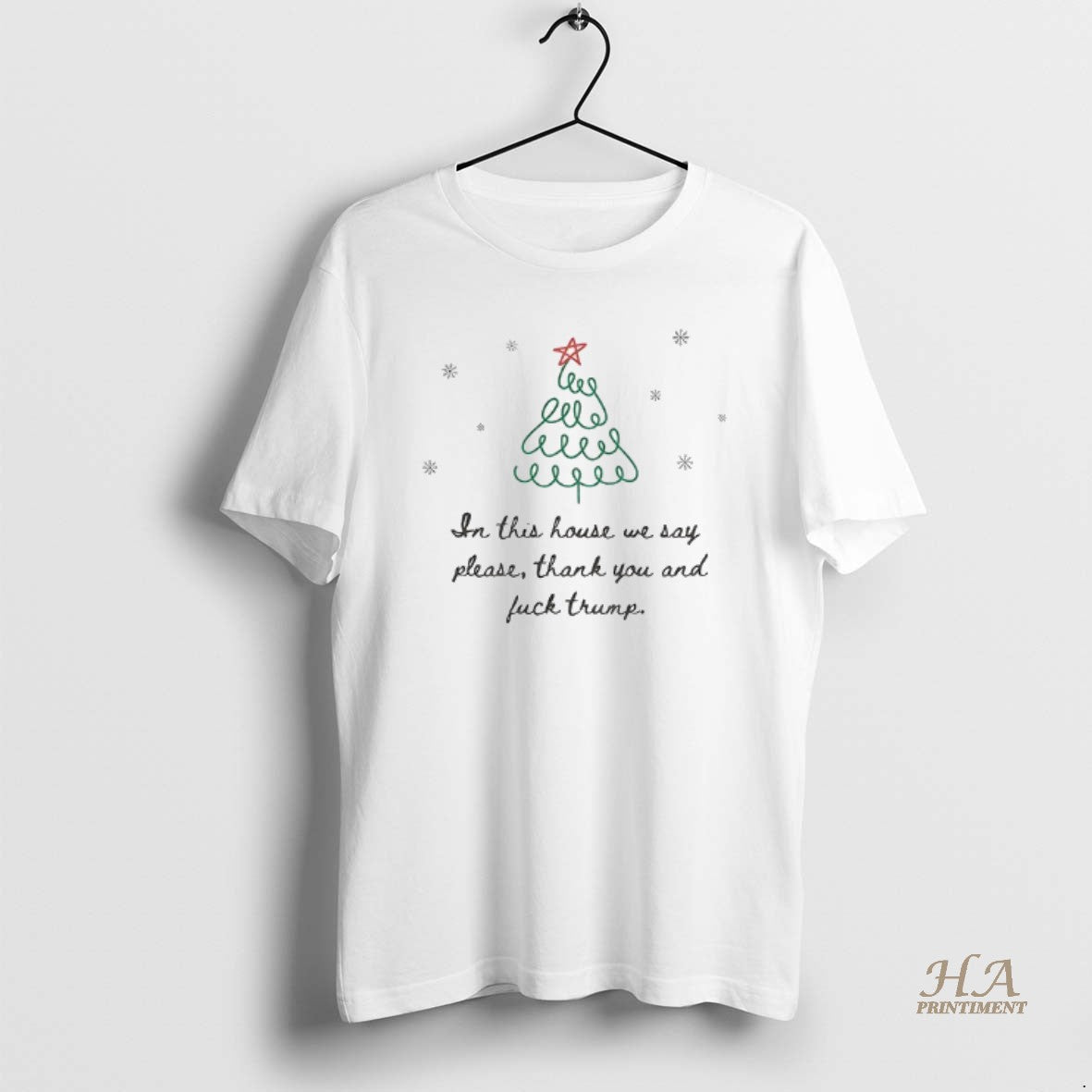 Official In This House We Say Please Thank You And Fuck Trump Funny Anti Trump T-Shirts, Hoodie, Sweatshirt | InkNestWear.com