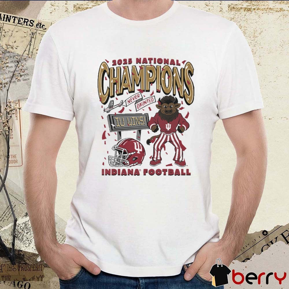 Indiana Hoosiers Football 2025 CFP National Champions Confetti IU Wins Never Daunted NIL t-shirt