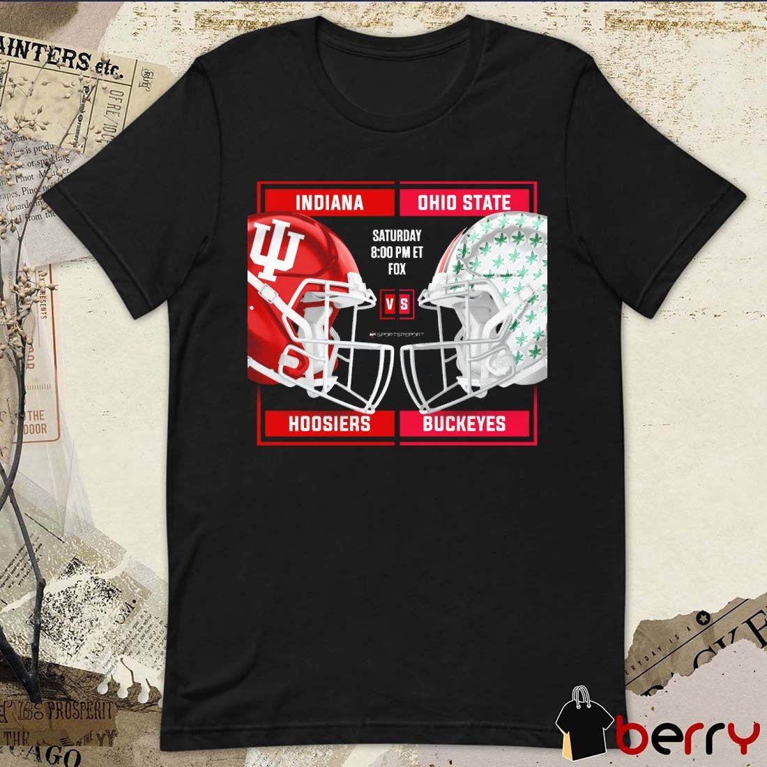 Indiana Hoosiers Vs Ohio State Buckeyes December 6 2025 Big Ten Championship Helmets t-shirt