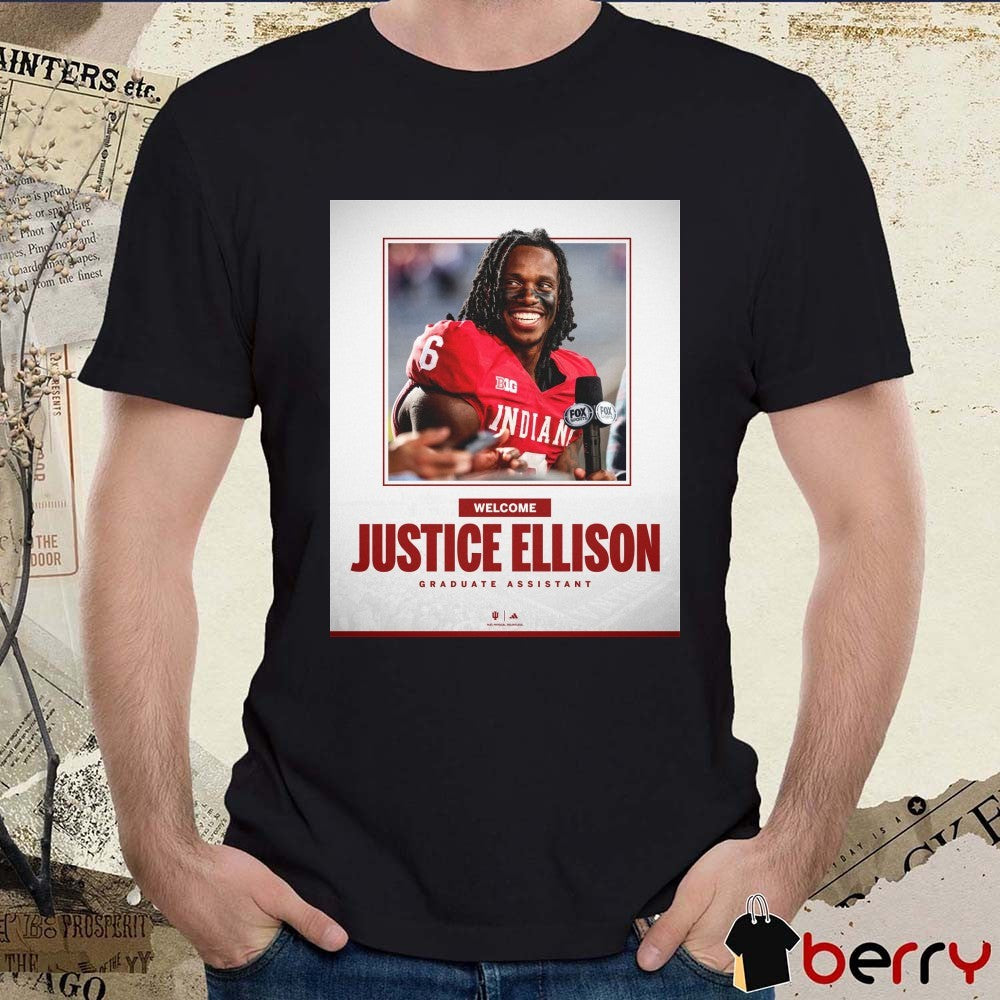 Indiana Hoosiers football Welcome to Hoosier Nation Justice Ellison Graduate Assistant Poster t-shirt