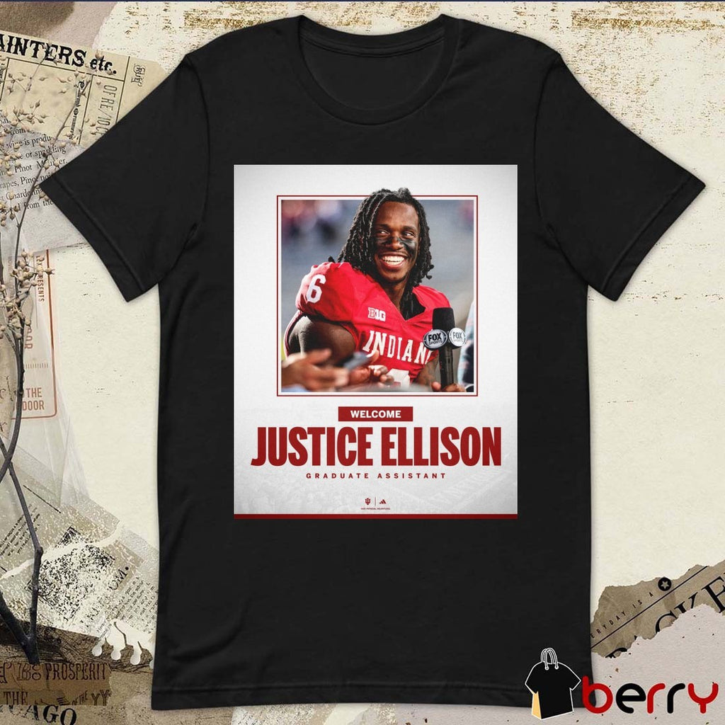 Indiana Hoosiers football Welcome to Hoosier Nation Justice Ellison Graduate Assistant Poster t-shirt