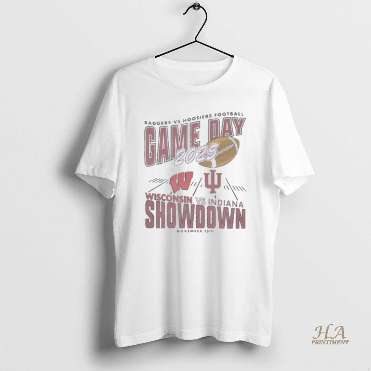 Official Indiana Vs Wisconsin Showdown Football November 15th 2025 T-Shirts, Hoodie, Sweatshirt | InkNestWear.com