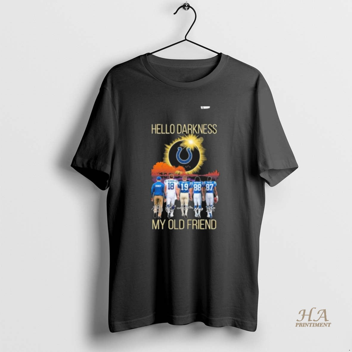 Official Indianapolis Colts Hello Darkness My Old Friend T-Shirts, Hoodie, Sweatshirt | InkNestWear.com