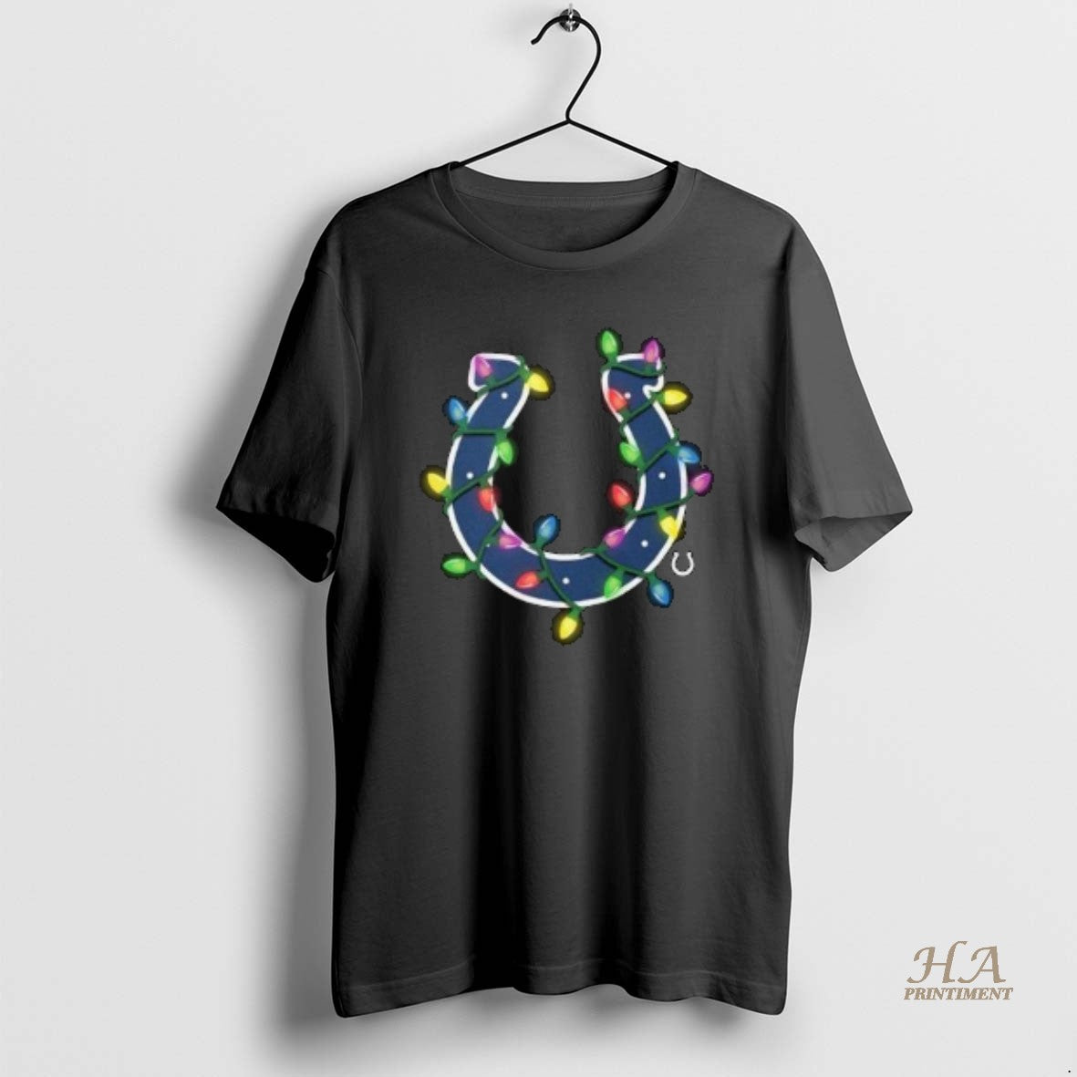 Official Indianapolis Colts Primary Logo Holiday Lights 2025 Circle Black T-Shirts, Hoodie, Sweatshirt | InkNestWear.com
