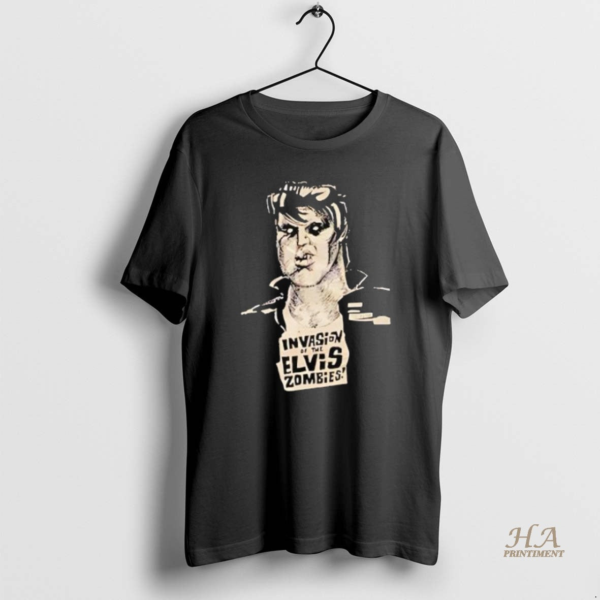 Official Invasion Of The Elvis Zombie T-Shirts, Hoodie, Sweatshirt | InkNestWear.com