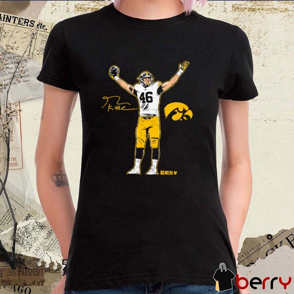 Iowa Hawkeyes Football NCAA George Kittle Superstar Pose Signature t-shirt
