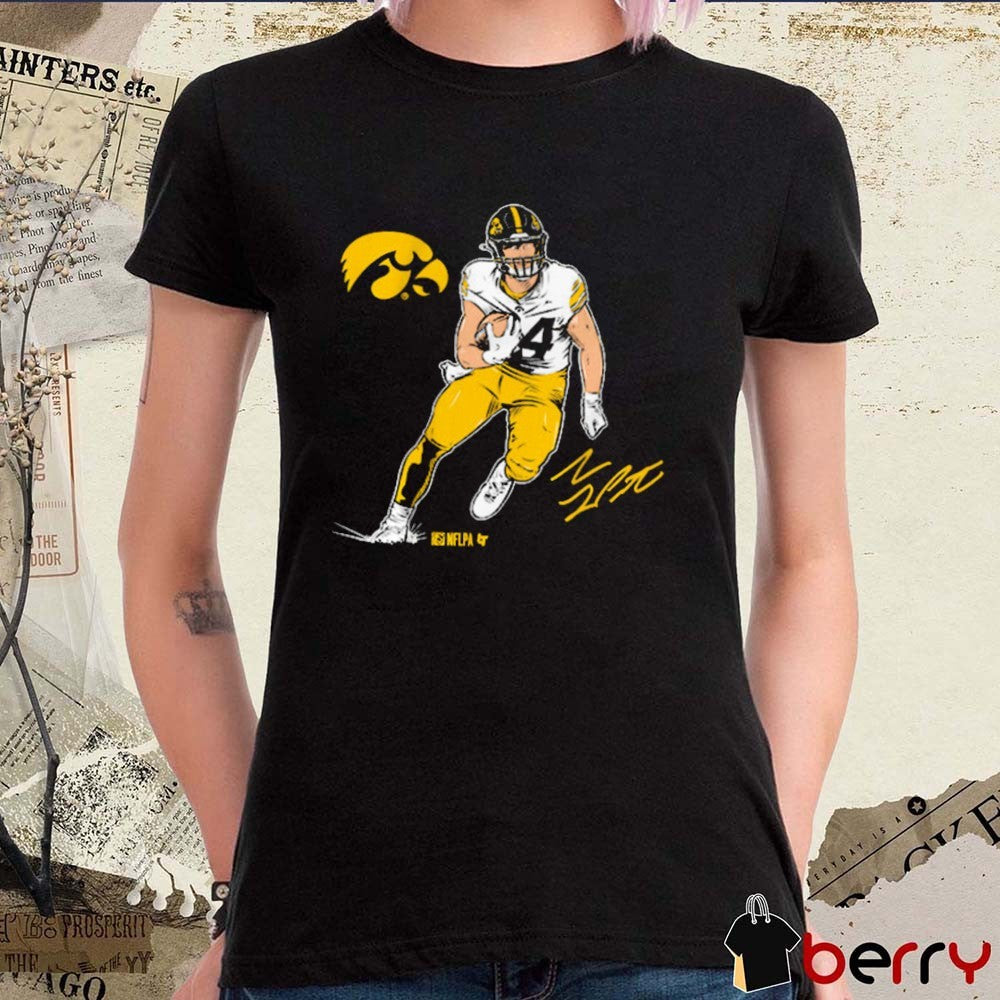Iowa Hawkeyes Football NCAA Sam LaPorta Superstar Pose Signature t-shirt