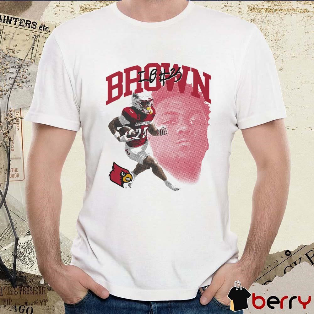 Isaac Brown IB #25 Louisville Cardinals Portrait t-shirt
