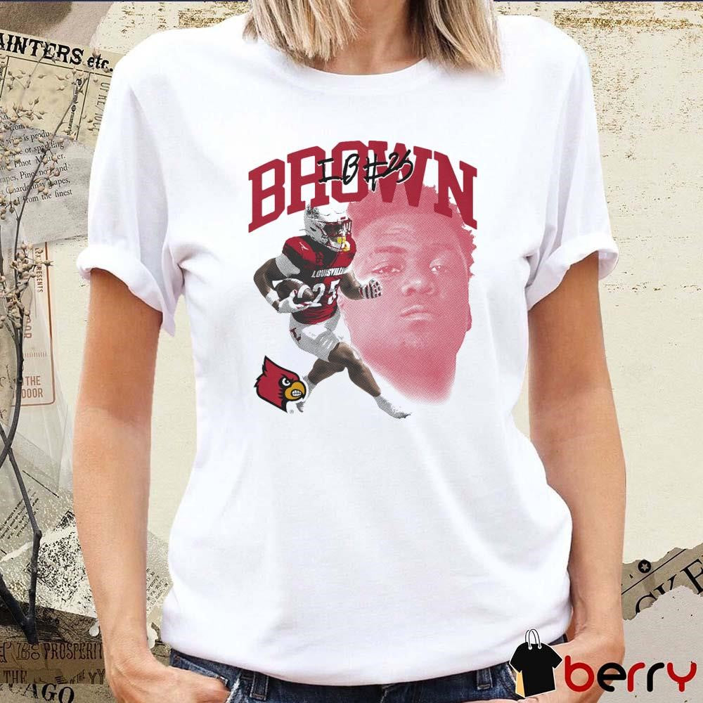 Isaac Brown IB #25 Louisville Cardinals Portrait t-shirt