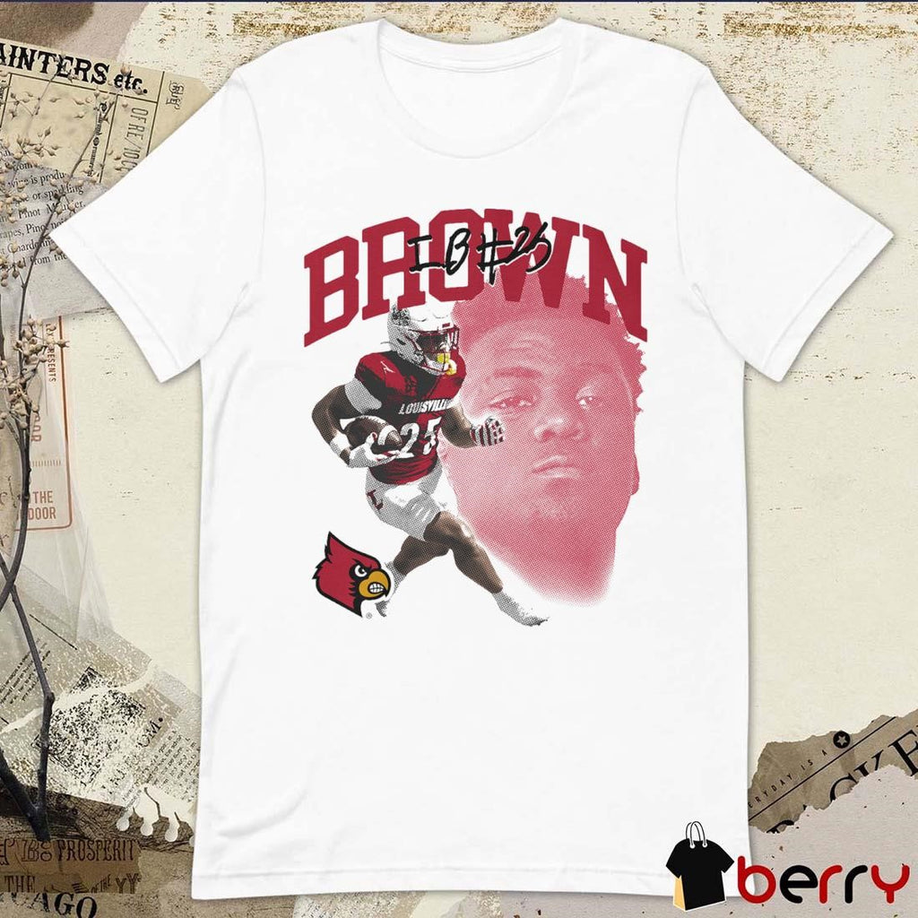 Isaac Brown IB #25 Louisville Cardinals Portrait t-shirt