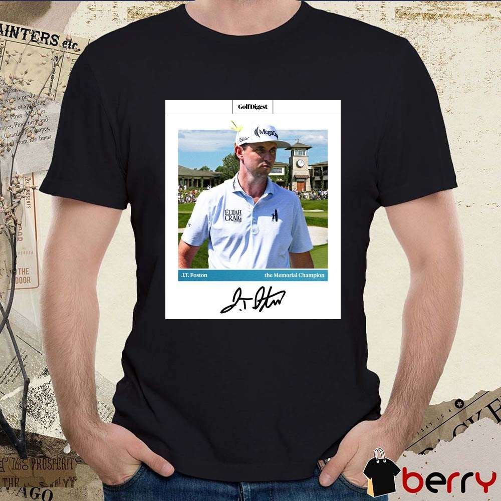 J.T. Poston 2026 The Memorial Champion Golf Digest PGA Tour Signature Poster t-shirt