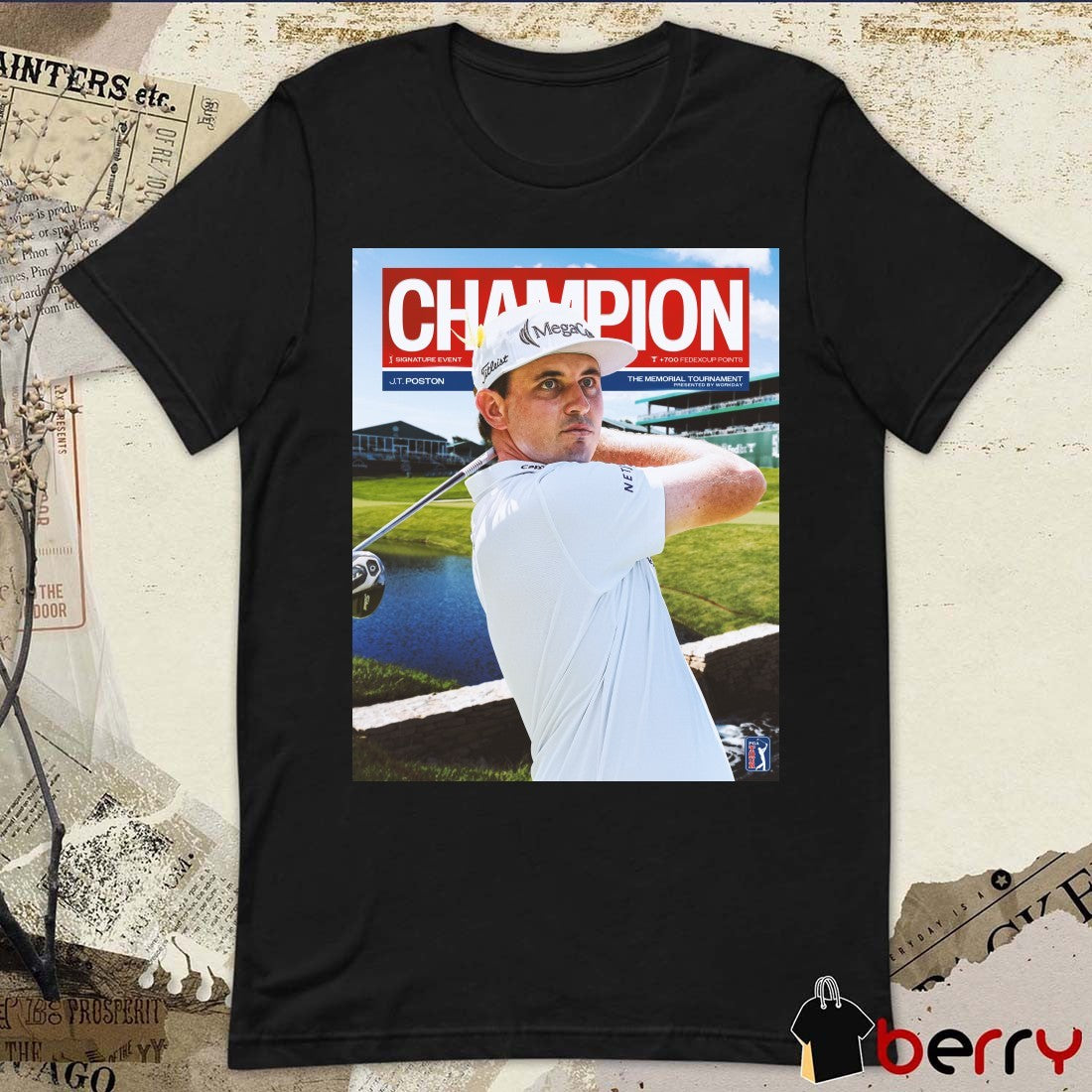 J.T. Poston Champion 2026 The Memorial Tournament PGA Tour Poster t-shirt