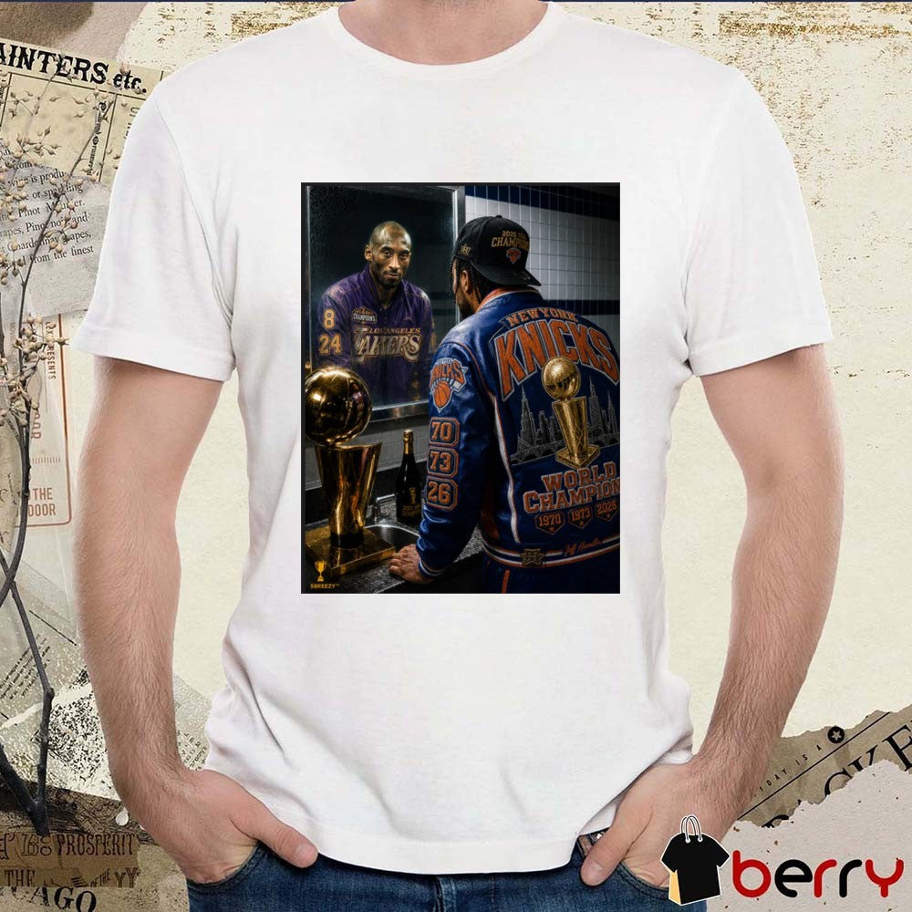 JB Kobe Jalen Brunson Knicks and Kobe Bryant Lakers Mirror NBA 2026 t-shirt