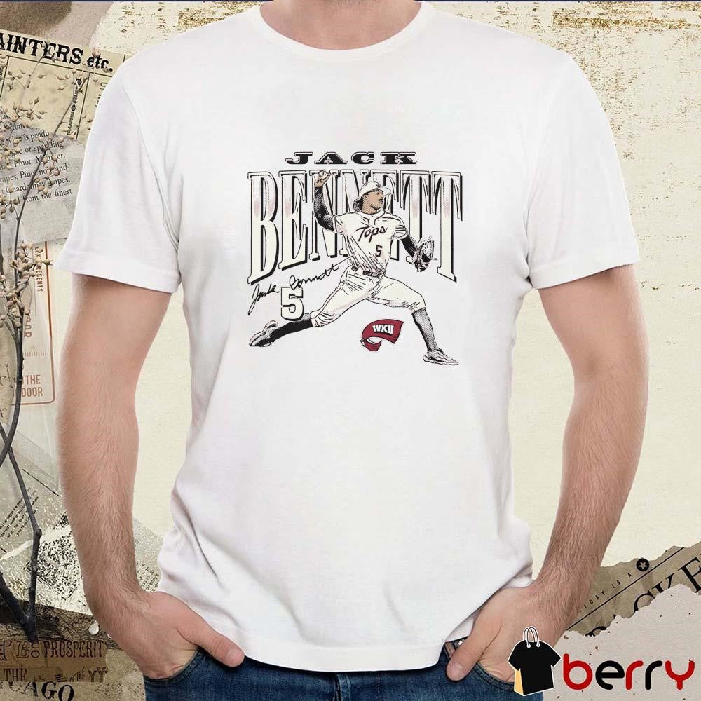 Jack Bennett 5 Western Kentucky Hilltoppers baseball Illustrated Signature Graphic t-shirt