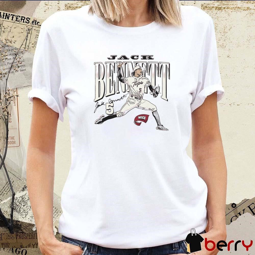 Jack Bennett 5 Western Kentucky Hilltoppers baseball Illustrated Signature Graphic t-shirt