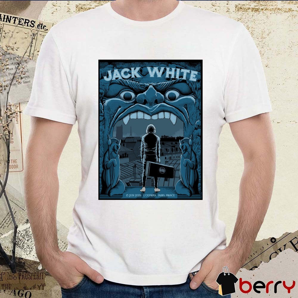 Jack White June 13 2026 L’Olympia Paris France Poster t-shirt