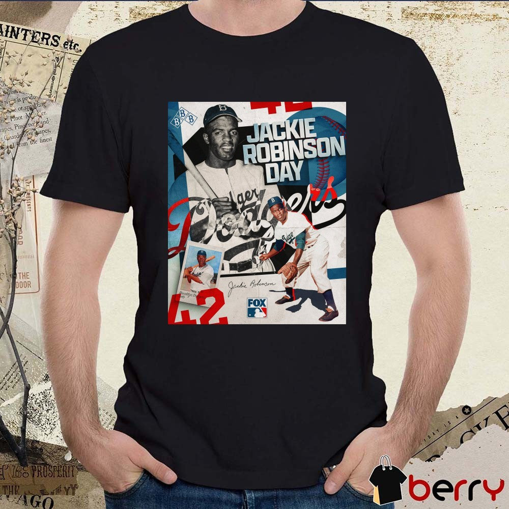 Jackie Robinson Day Los Angeles Dodgers Jackie Robinson FOX MLB 2026 Poster t-shirt
