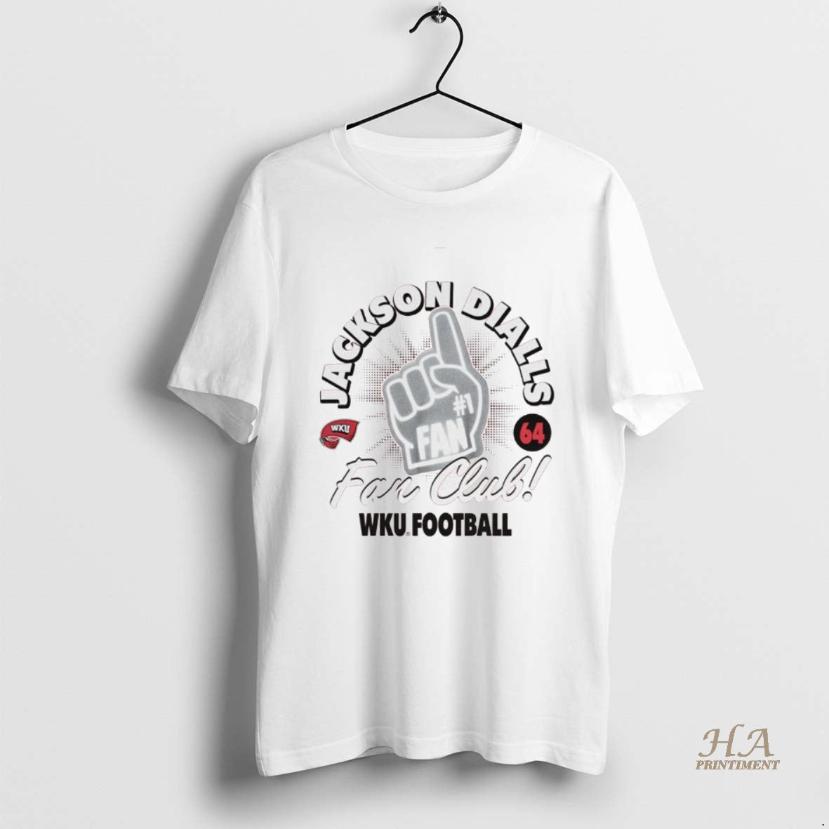Official Jackson Dialls Red Fan Club Wku Football 64 T-Shirts, Hoodie, Sweatshirt | InkNestWear.com