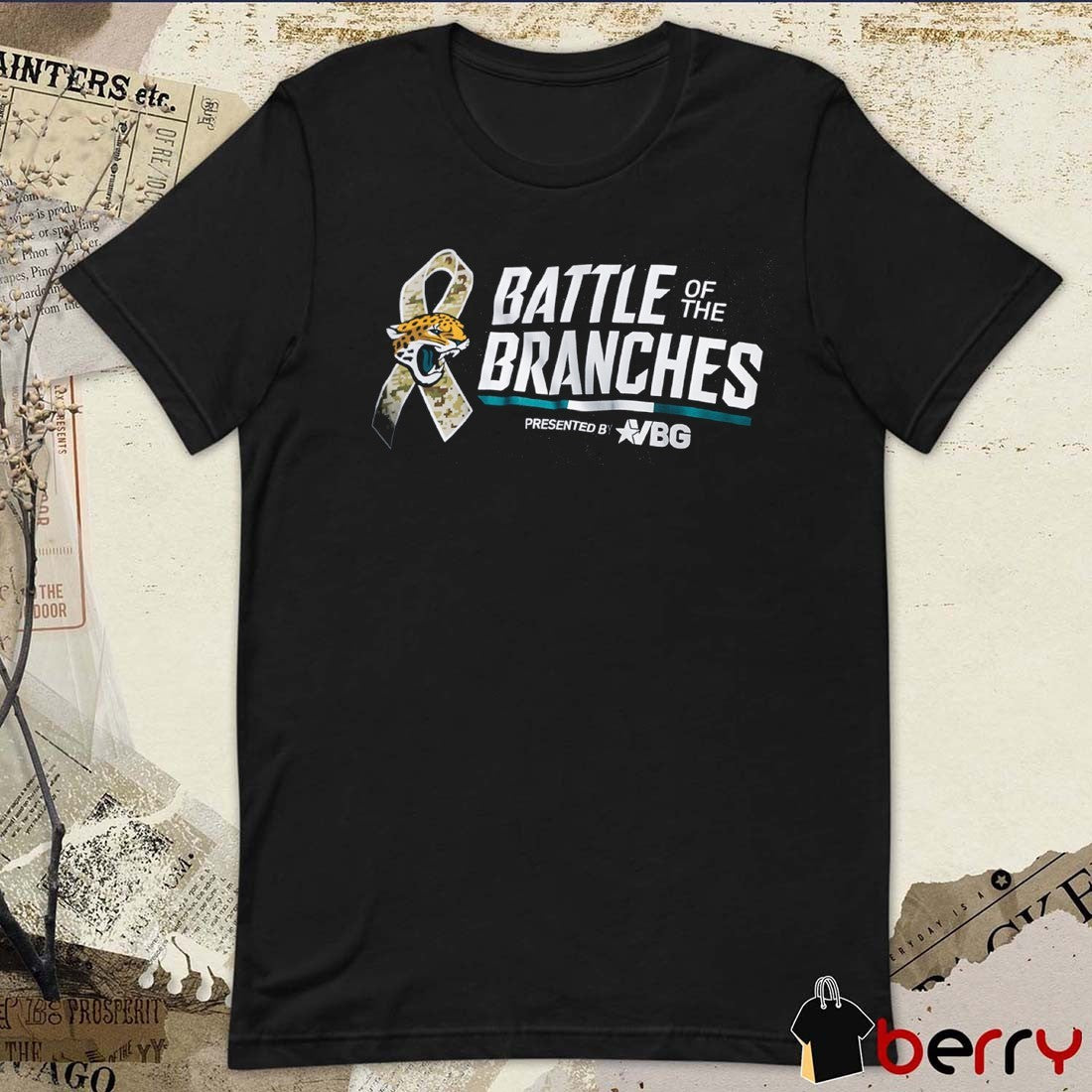 Jacksonville Jaguars Battle Of The Branches Salute to Service 2025 t-shirt