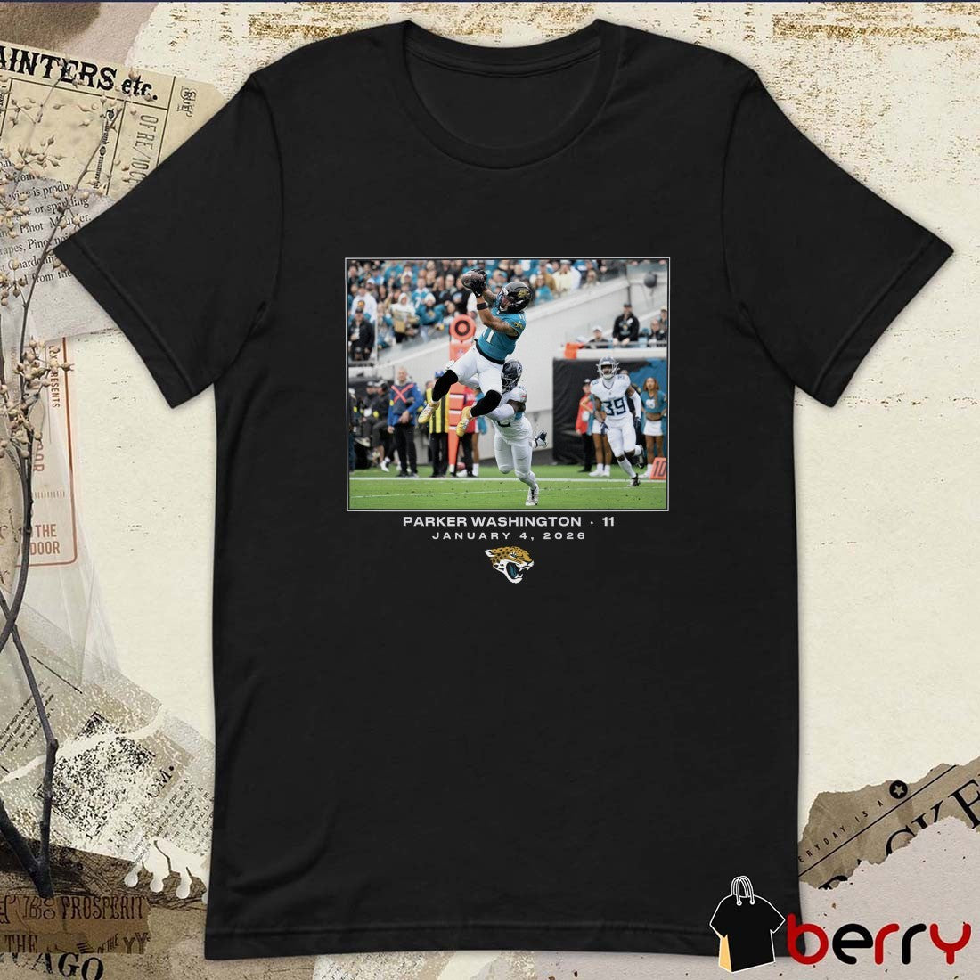 Jacksonville Jaguars Parker Washington NFL Flash Features Week 18 January 4 2026 t-shirt