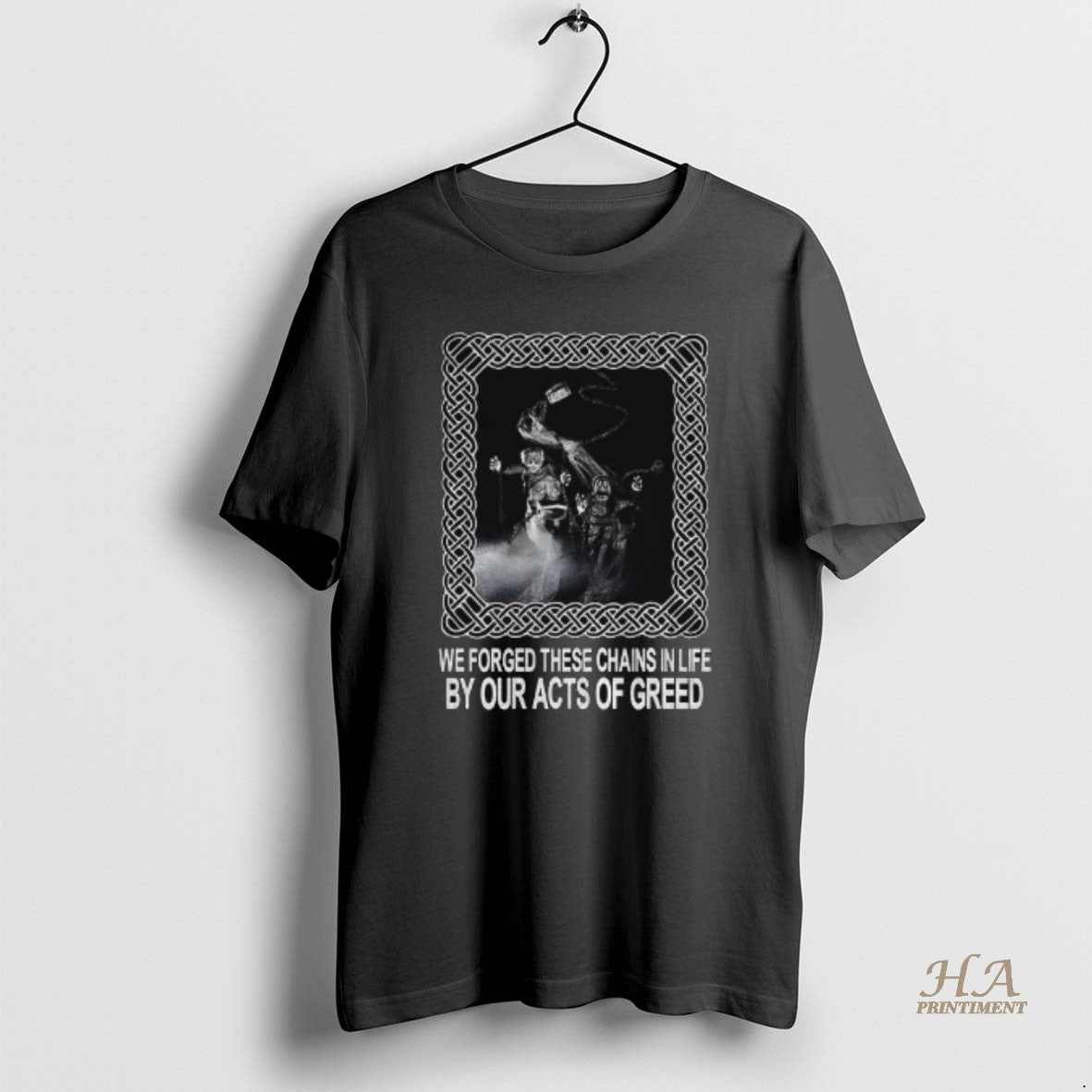 Official Jacob Marley We Forged These Chains In Life By Our Acts Of Greed Vintage T-Shirts, Hoodie, Sweatshirt