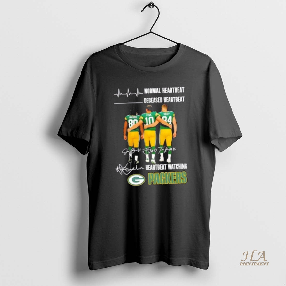 Official Jacobs Love And Kraft Normal Heartbeat Deceased Heartbeat Heartbeat Watching Green Bay Packers T-Shirts, Hoodie,...