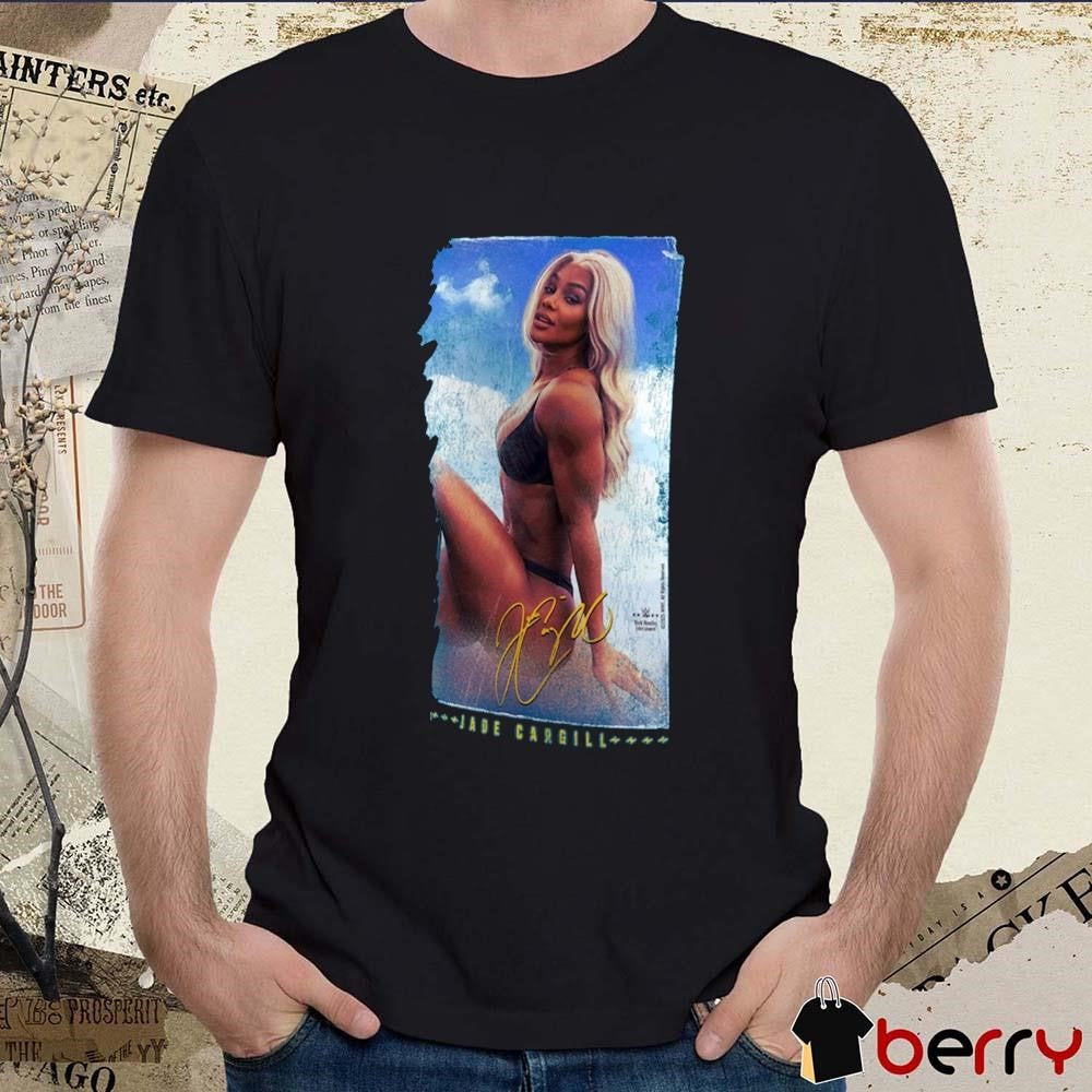 Jade Cargill Teal Beach Photo Signature WWE 2025 t-shirt