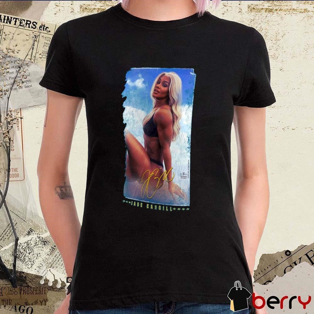 Jade Cargill Teal Beach Photo Signature WWE 2025 t-shirt