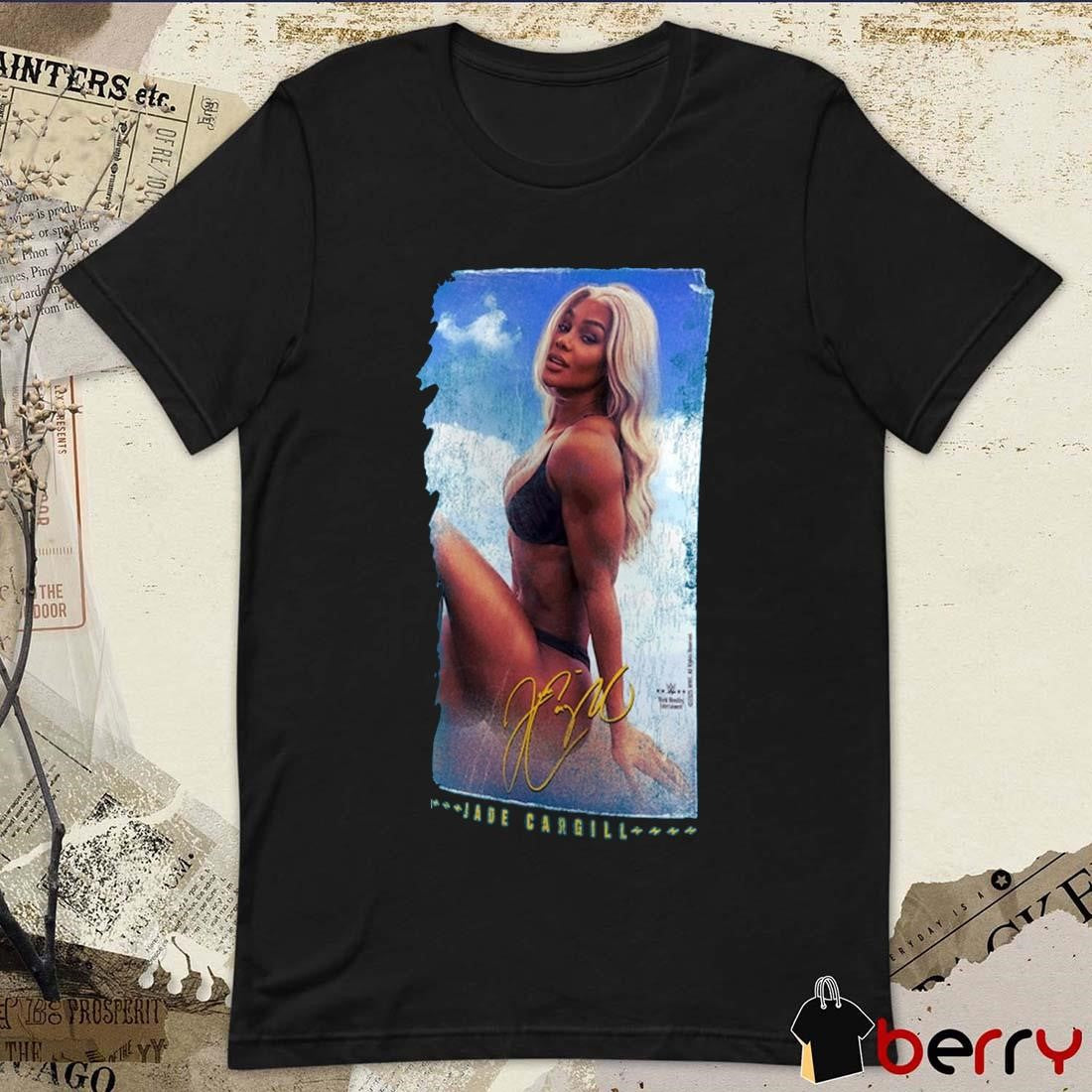 Jade Cargill Teal Beach Photo Signature WWE 2025 t-shirt