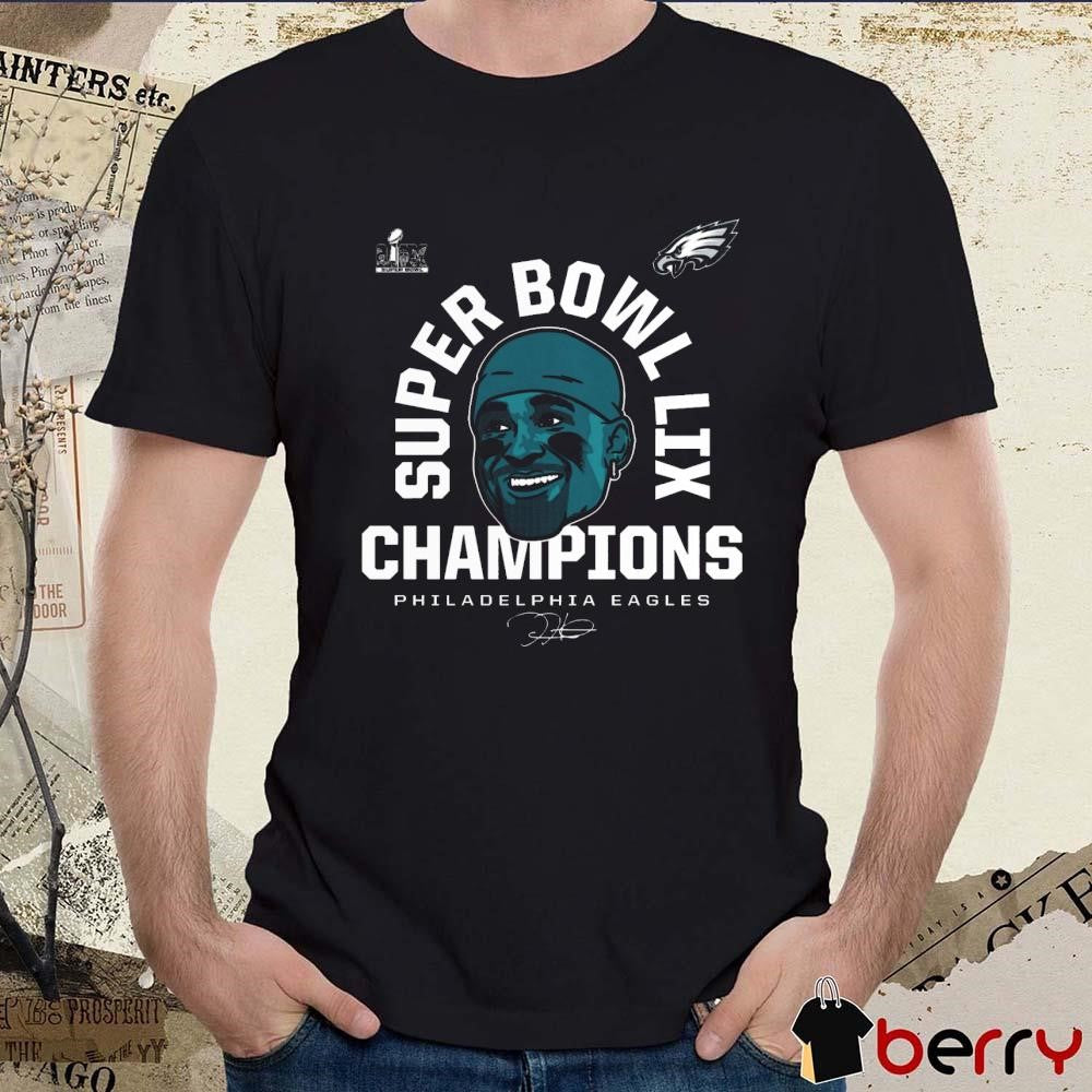 Jalen Hurts Philadelphia Eagles NFL Super Bowl LIX Champions Signature Graphic t-shirt