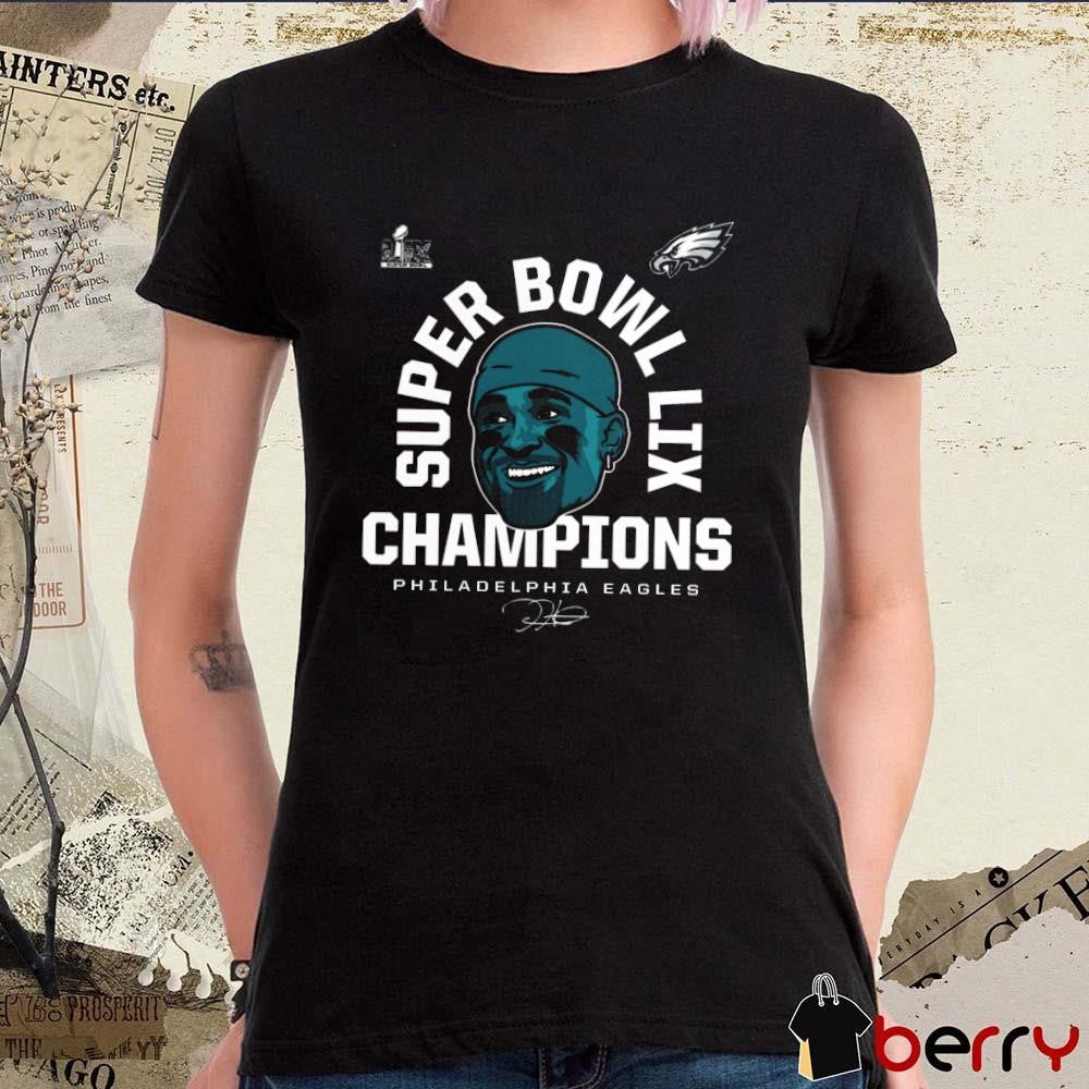 Jalen Hurts Philadelphia Eagles NFL Super Bowl LIX Champions Signature Graphic t-shirt